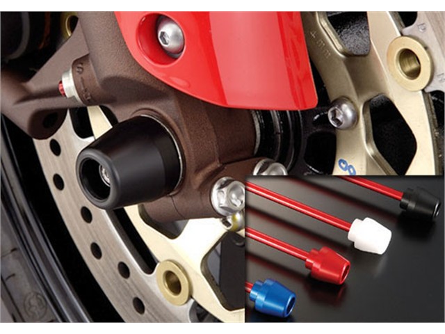 アグラス Fアクスルプロテクター コーン レッド アルミ ZX-6RR 05 (343-471-A0R)