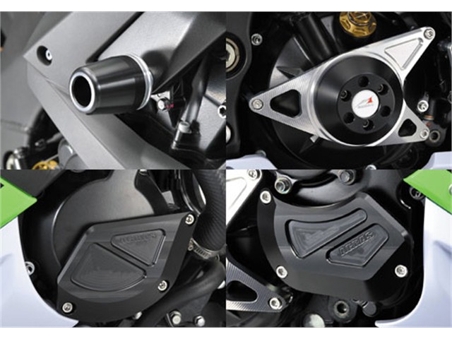 アグラス Rスライダー 5点セット B／黒 ZX-10R 10 (342-483-010B)｜OCC　netshop