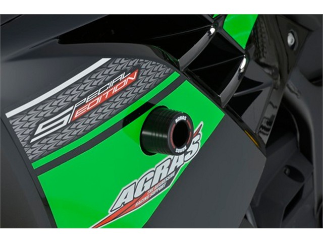 アグラス Rスライダー フレーム BLK ロゴ入り NINJA250 13 (342-491-000BX)
