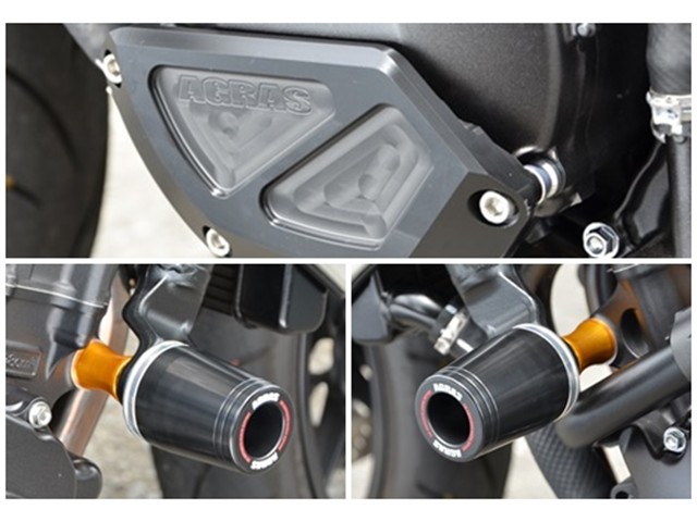 アグラス レーシングスライダー 3点SET フレーム φ50+左側ジェネレーターB BLK (342-181-006B)|OCC netshop