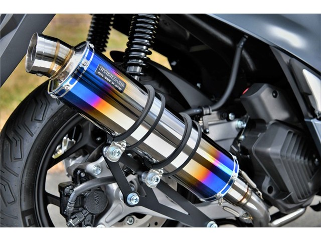 PCX125：2021～(2BJ-JK05) マフラー BEAMS ビームス R-EVO ヒートチタン フルエキゾースト G195-53-007
