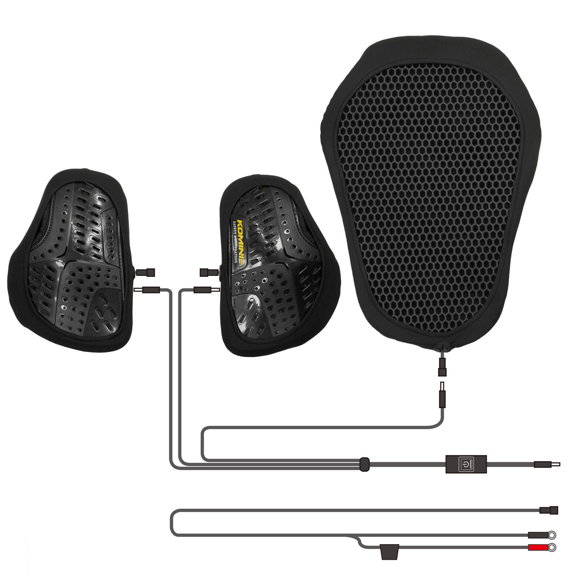 コミネ KOMINE 12V Heating Inner Chest&Back Pad 電熱ヒートパッド 12Vヒーティングインナーチェスト＆バックパッド　防寒アイテム　08-307