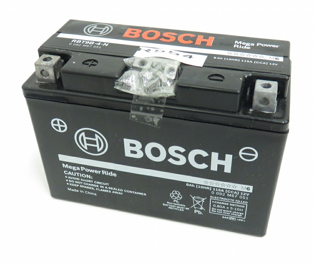 BOSCH ボッシュ 二輪バッテリー液入りRBT9B-4-N 7,723円