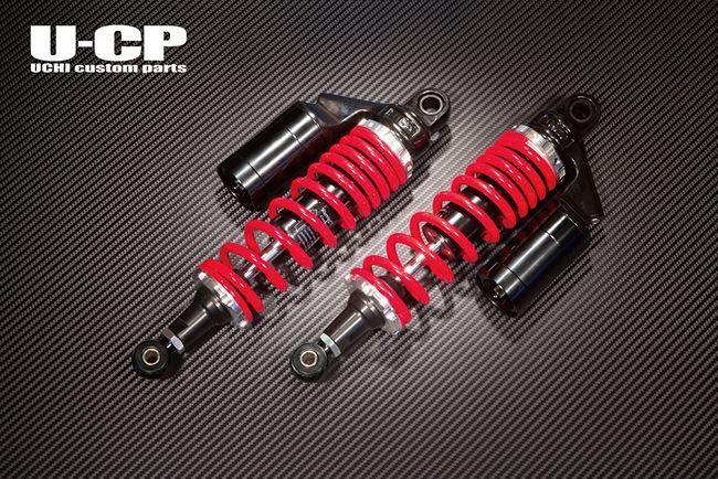 U-CP(ユーシーピー) ローダウンリアサスペンション(レッド&ブラック) HONDA CB400スーパーフォア(NC31/Ver.S NC31/Ver.R NC31) UCSUT32RDBKHO12