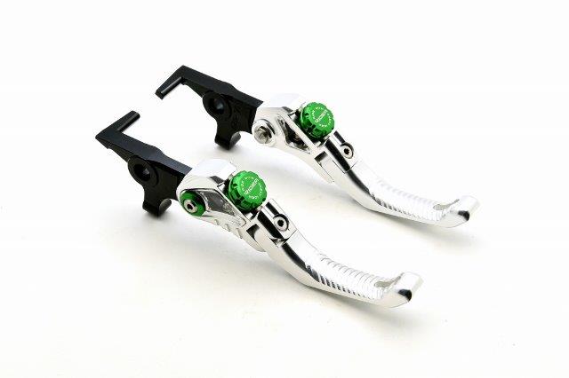 RIDEA リデア RIDEA レバー左右セット LV4-FR-DL017DR091-SR(シルバー)/GN (グリーン) Kawasaki ZX-10R 2016-2019 RI0000317-GN