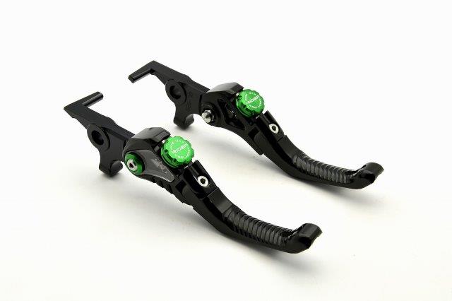 RIDEA リデア RIDEA レバー左右セット LV4-FR-DL101DR091-BK(ブラック)/GN (グリーン) Kawasaki H2 2015- RI0000320-GN