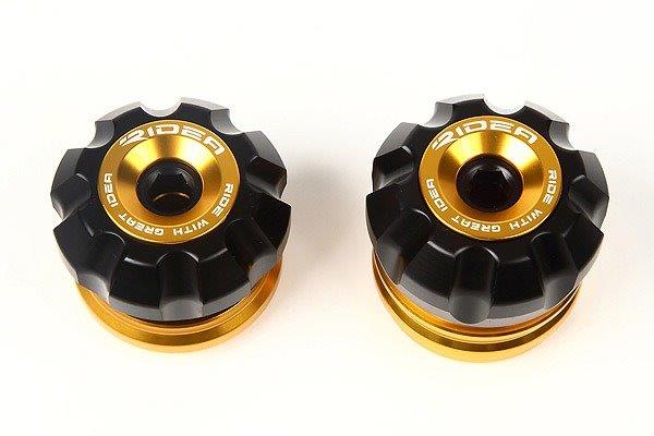 RIDEA リデア フロントアクスルスライダー AS-A01A04-GD(カラー:ゴールド) YAMAHA MT-09トレーサー/XSR900/MT-09 RIYA00210