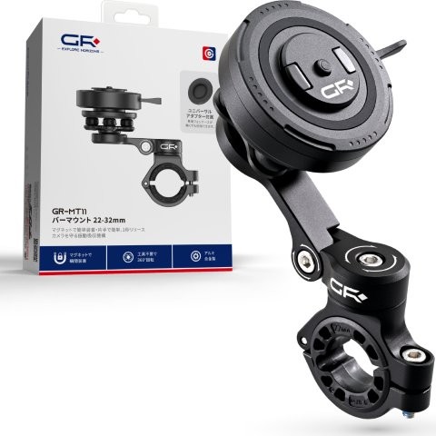 在庫有り デイトナ GRエクスプロア バイク スマホホルダー 振動吸収 360度回転 片手脱着 φ22.2-32mm用 ハンドルバーマウント GR-MT11 65182
