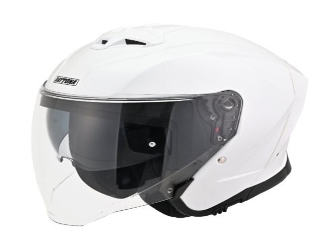 在庫有り デイトナ バイク用 ヘルメット ジェット SG規格 高強度ABS スポーツ設計 インナーバイザーDN-006SJ ホワイト Lサイズ(59-60cm) 61077