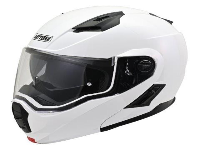 在庫有り デイトナ バイク用 ヘルメット SG規格 ABS+PC フリップアップ ピンロックシート付属 インナーバイザーDN-004LT ホワイト Lサイズ(59-60cm) 46539｜OCC　netshop