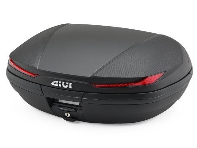 在庫有り GIVI ジビ バイク用 リアボックス モノキー 45L ARENAシリーズ V45N 未塗装ブラック レッドレンズ 46560