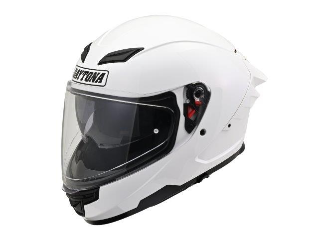 在庫有り 当日発送 デイトナ バイク用 ヘルメット SG規格 ABS+PC ピンロックシート付属 インナーバイザーDN-001RS ホワイト Sサイズ(55-56cm) 46448