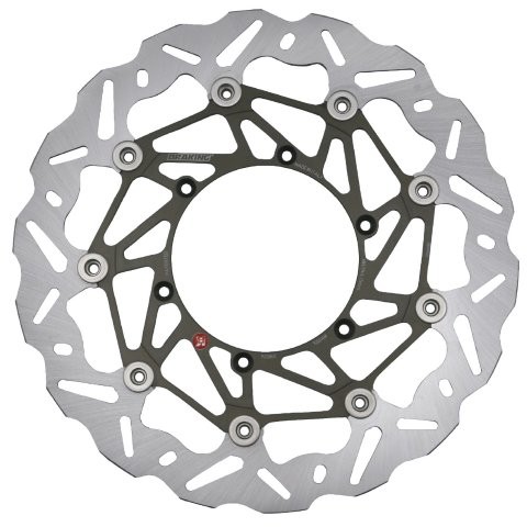 在庫有り ブレーキング デイトナ WR/YZ 450 など フロント左側専用 WK055L バイク ディスクローター ウェーブデスク 65485