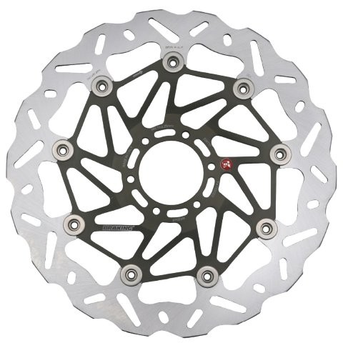 在庫有り ブレーキング デイトナ CB400SB/SF など フロント右側専用 WK004R バイク ディスクローター ウェーブデスク 65503