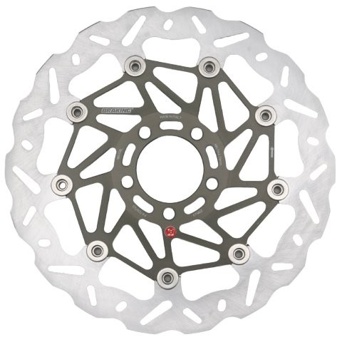 在庫有り ブレーキング デイトナ Ninja ZX-12R など フロント左側専用 WK008L バイク ディスクローター ウェーブデスク 65542|OCC netshop