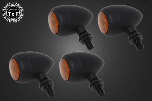 在庫有り Garage T&F ティーアンドエフ エッグウィンカー(LED)ブラック オレンジレンズ仕様 KIT ステーB SL149BKOB|OCC netshop