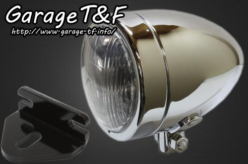 在庫有り Garage T&F ティーアンドエフ Kawasaki カワサキ W650 4インチスリムライト(ロング)&ライトステー(タイプE)KIT W650HL06