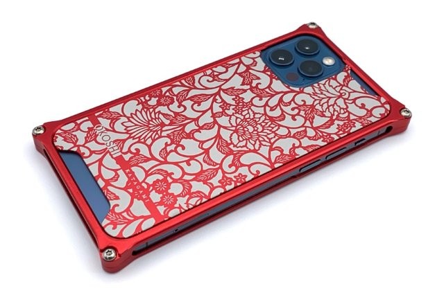 GILD DESIGN ギルドデザイン ソリッドバンパー レッド OKOSHI-KATAGAMI[アラベスク] iPhone12/12Pro GOK-428AR 43242