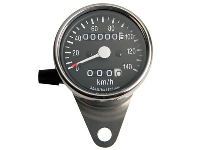 在庫有り GOODS グッズ 機械式スピードメーター φ60mm ブラックパネル トリップ付き 58-43622|OCC netshop