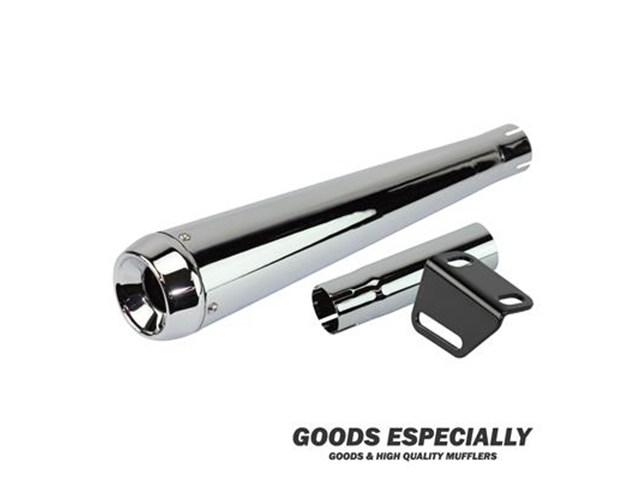 要納期確認 GOODS グッズ SHORT CONE MEGAPHONE MUFFLER クローム for SR400/500(78-'08') - GOODS ESPECIALLY G4-00196