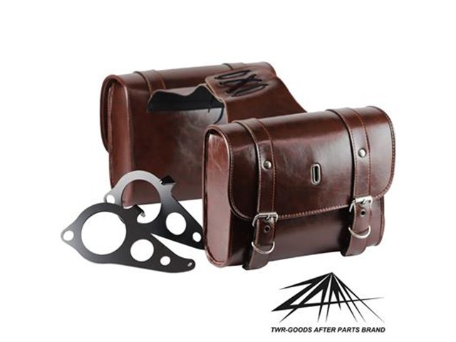 在庫有り GOODS グッズ W/P スリムサイドバッグキット VINTAGE BROWN - XSR125/155 ZM-0007