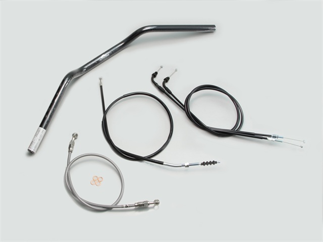 要納期確認 HURRICANE ハリケーン コンチ2型 ハンドルSET GB250クラブマン(95~) ブラック H016-002B