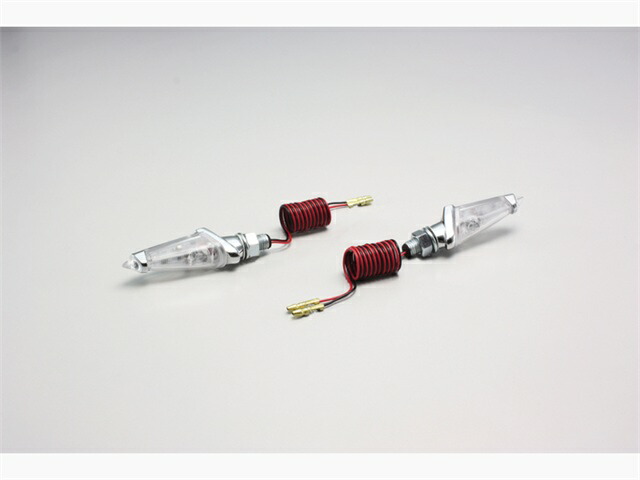 在庫有り HURRICANE ハリケーン LEDダガーウインカー LED12V2W メッキ/クリア 16mm メッキ クリアレンズ HA5223MC