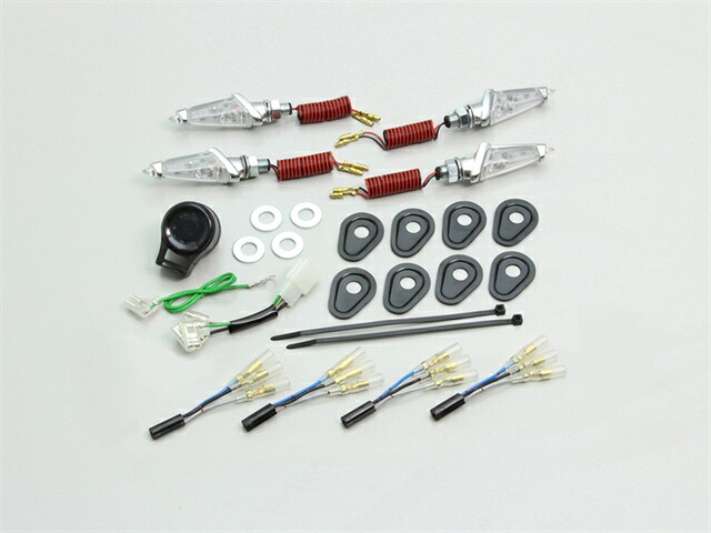 要納期確認 HURRICANE ハリケーン LEDダガーウインカーKit MT-09 MT-09TRACER MT-07 メッキ クリアレンズ HA5228MC