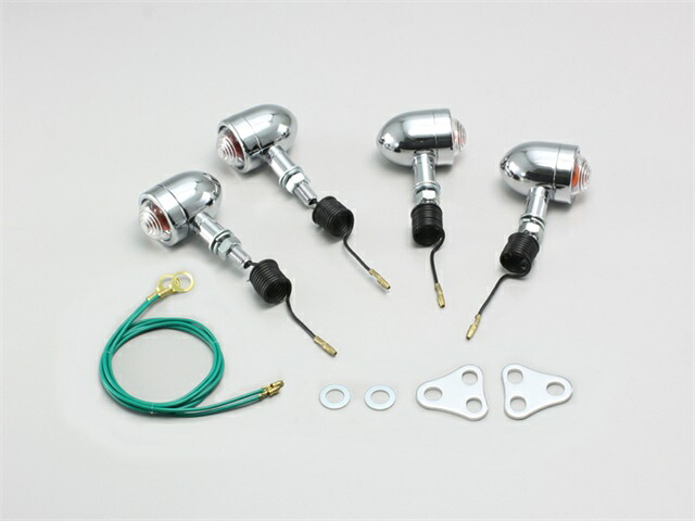 要納期確認 HARRICANE ハリケーン ミニブレットウインカーkit SR400/500(88/8- キャブ/FI車) クリアレンズ HA5303C-02