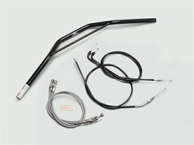 要納期確認 HARRICANE ハリケーン トラッカースペシャル ブリッジ付 ハンドルSET CB400SB(05~07 NC39) ブラック H011-034B