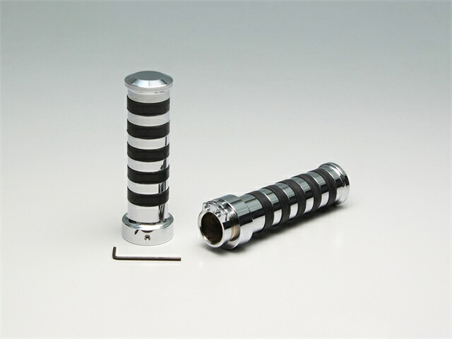 在庫有り HARRICANE ハリケーン アルミグリップ TYPEII DS4/11 シャドウ/スラッシャ STEED Vマグナ他 クロームメッキ HA7425C