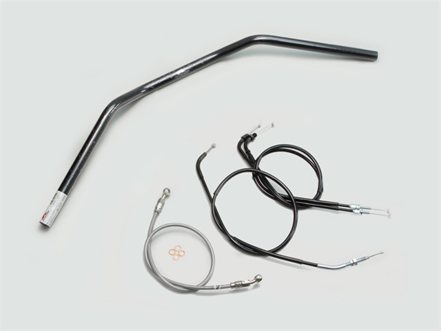 要納期確認 HURRICANE ハリケーン トラッカーLOW ハンドルSET VTR250(09-17 FI車) ブラック H013-043B
