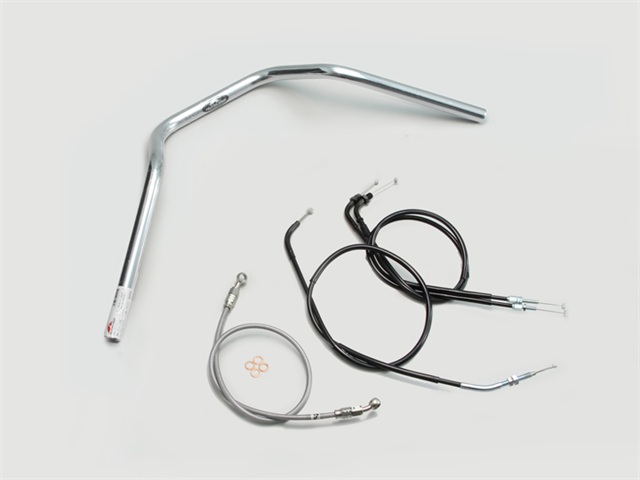 要納期確認 HURRICANE ハリケーン ナロー3型 ハンドルSET VTR250(09-17 FI車) クロームメッキ H013-047C
