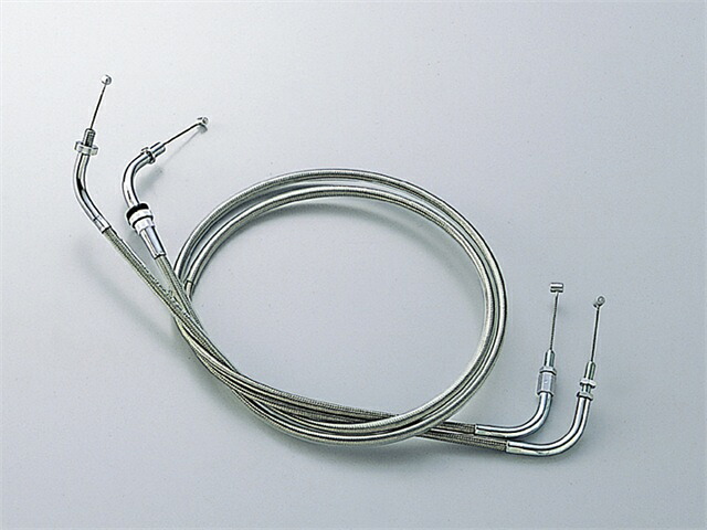 在庫有り HURRICANE ハリケーン ロング スロットルケーブル W ドラッグスター400(00-08) 400L ステンレスメッシュ HB6460M-10