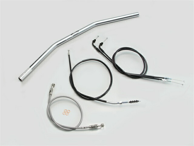 要納期確認 HURRICANE ハリケーン フラット4型ワイドTYPE ハンドルSET GB250クラブマン(90-94) クロームメッキ H028-059C