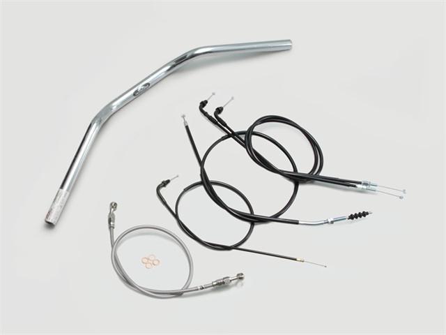 要納期確認 HURRICANE ハリケーン フラットコンチ3型 ハンドルSET GB250クラブマン(90-94) クロームメッキ H028-063C