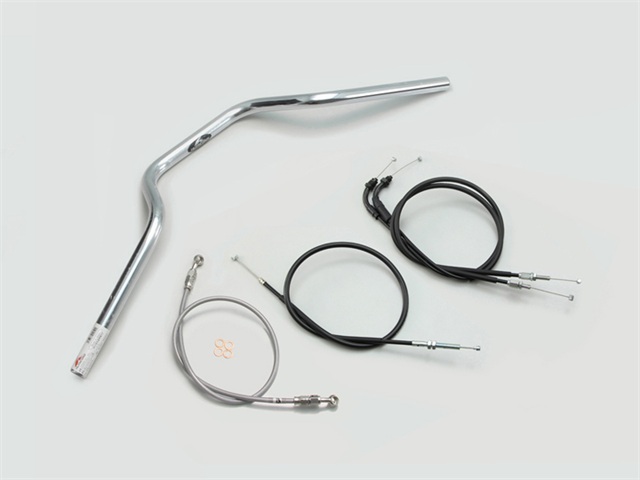 要納期確認 HURRICANE ハリケーン ヨーロピアン3型 ハンドルSET CB250R(MC52) ABS無し車 クロームメッキ H032-072C