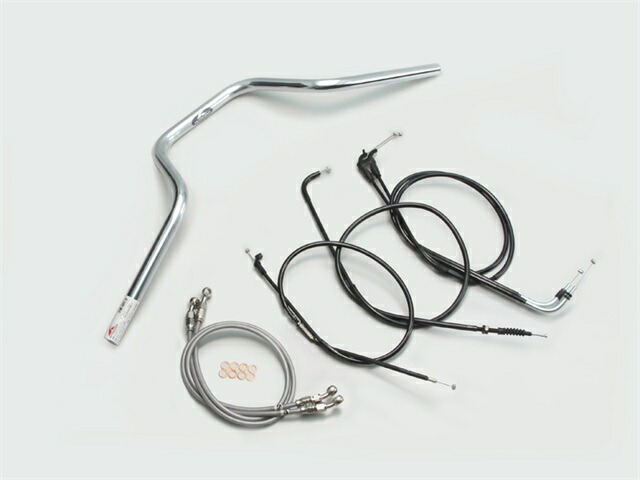 要納期確認 HURRICANE ハリケーン ヨーロピアン4型 ハンドルSET XJR400R(01~07 RH02J) クロームメッキ H303-073C