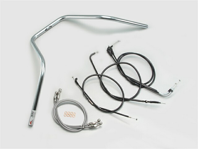 要納期確認 HURRICANE ハリケーン 300エイプハンガー2型 ハンドルSET XJR400R(01~07 RH02J) クロームメッキ H303-083C