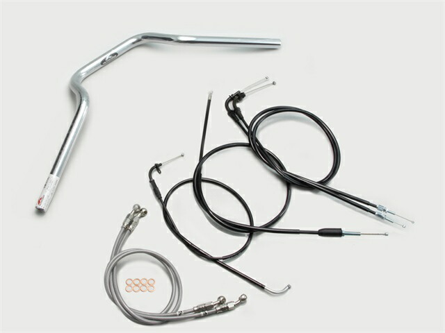 要納期確認 HARRICANE ハリケーン クォーター3型 ハンドルSET GSX400インパルス(05~07 GK7CA) クロームメッキ H502-903C