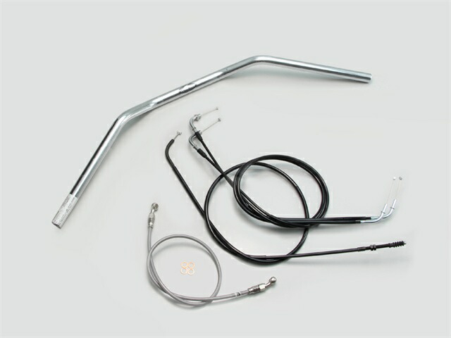 要納期確認 HURRICANE ハリケーン トラッカーLOW ハンドルSET W800 クロームメッキ H705-043C