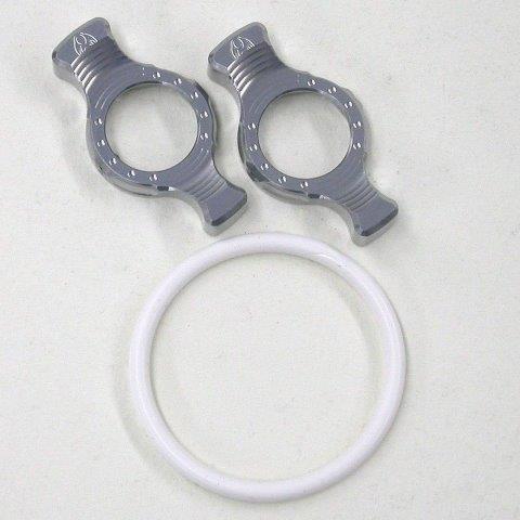 K-FACTORY ケイファクトリー S1000RR 10-11/XJR1200/XJR1300 -02/XJR1300 03-06 メタリックシルバー イニシャルアジャスター Cタイプ (オーリンズ正立フォーク) 000VZCB004N
