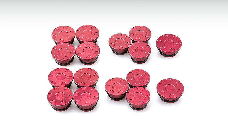 在庫有り フレームプラグSET ITALJET ドラッグスター 22Y- レッド KIJIMA キジマ HZZ-04001
