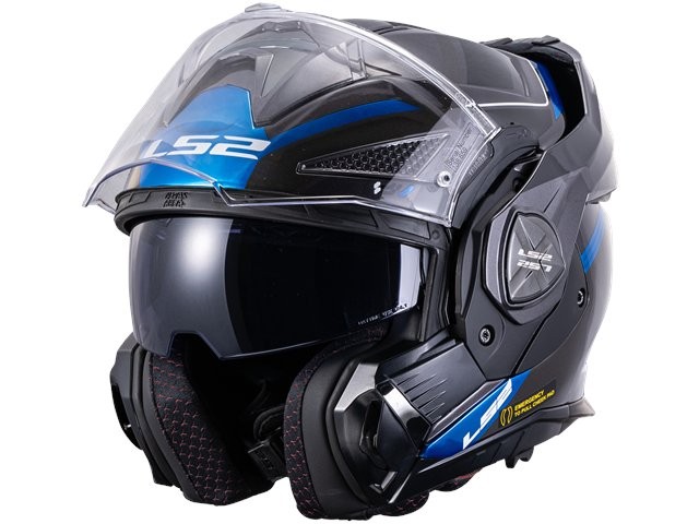 外部倉庫在庫有り LS2 エルエスツー ヘルメット ADVANT-X F ブラック チタニウム ブルー XL (60-61cm) 569012108XL｜OCC　netshop