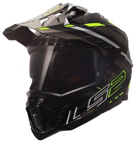 外部倉庫在庫有り LS2 エルエスツー ヘルメット EXPLORER PLUS F ブラック イエロー チタニウム XL (60-61cm) 467017154XL｜OCC　netshop