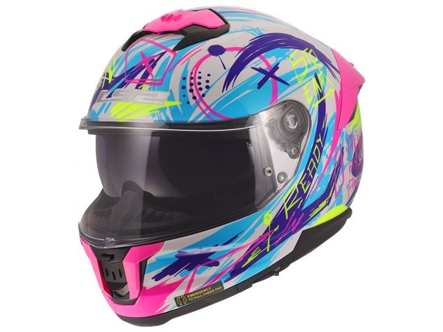 外部倉庫在庫有り LS2 エルエスツー ヘルメット STREAM II ホワイト パープル XXL (61-62cm) 98080020341XXL｜OCC　netshop