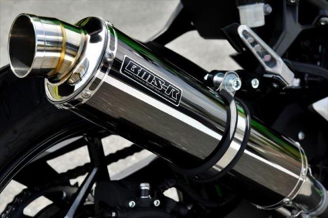 BEAMS ビームス R-EVO スリップオン SMB 政府認証 車種：Kawasaki NINJA250 8BK-EX250Y G4 カラー：スーパーメタルブラック G433-53-P4J