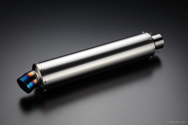 BEAMS ビームス マフラー スリップオン 汎用サイレンサーφ100x450mm チタンソリッド GPテール 【差込径】φ50.8 U102-01-002｜OCC　netshop
