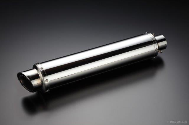 BEAMS ビームス マフラー スリップオン 汎用サイレンサーφ100x450mm ステンレス スラッシュテール 【差込径】φ60.5 U104-02-001
