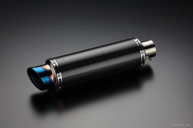 BEAMS ビームス マフラー スリップオン 汎用サイレンサーφ100x300mm カーボン スラッシュテール 【差込径】φ50.8 U203-02-002｜OCC　netshop